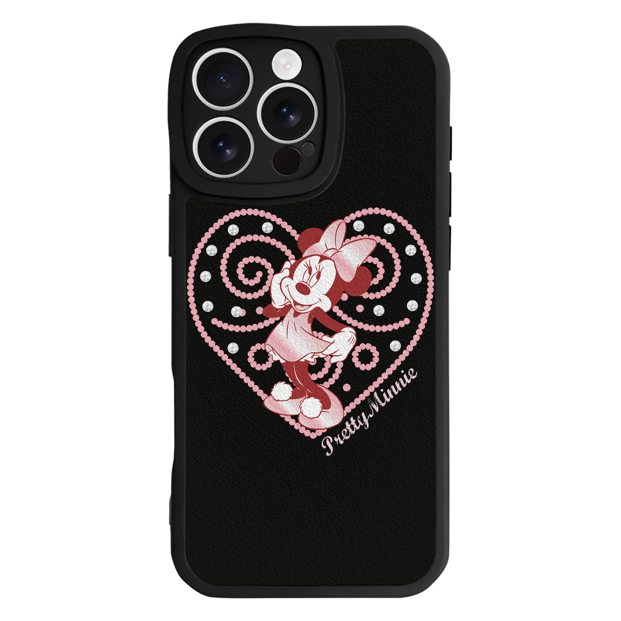 （画像用） ミッキーマウス Mickey Mouse 【iPhone 16シリーズ対応】シリコンスマホケース（レザー調） 材質：シリコン